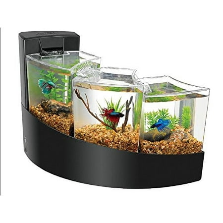 Aqueon Betta Falls Aquarium Black Walmart Com