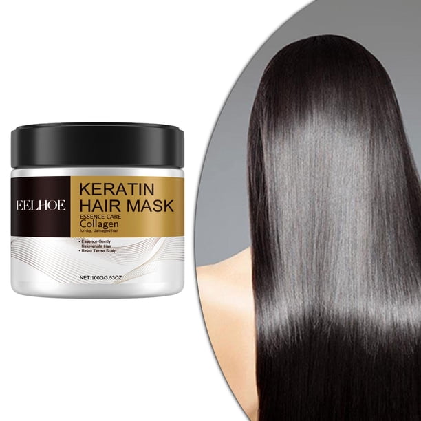 Mascarilla capilar,Mascarilla capilar de queratina para cabello encrespado,seco y dañado,Mascarilla capilar reparación profunda daño raíz del cabello,Acondicionador Mascarilla Hidratante