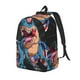 thumbnail image 1 of Disketp Blue Dinosaur Mochila de Lona Estampada, Mochila Escolar de Viaje Ligera para Estudiantes y Portátil-Medium, 1 of 5