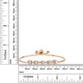 thumbnail image 5 of Gem Stone King 18K Rose Gold Plated Silver Bracelet for Women Morganite Moissanite (2.26 Cttw), 5 of 5