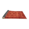 thumbnail image 2 of Ahgly Company Indoor Round Abstract Orange Modern Area Rugs, 7' Round, 2 of 4