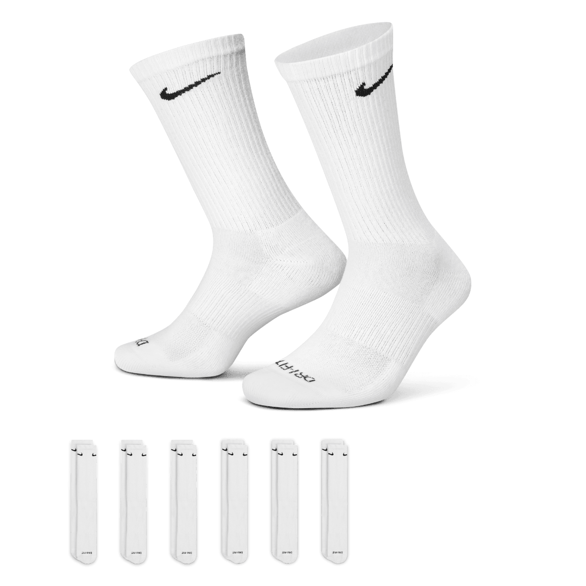 Nike Everyday Plus Men's Cushioned Training Crew Socks 6-Pack