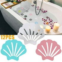 12pcs Non-Slip Shower Clip Stickers Non-Slip Shower Mat Floor Safety Tape Bathtub Shower Stair Stickers