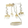 thumbnail image 1 of GUOOL Rotating Candlestick Tealight Holder Home--Candlesticks for Fireplace Romantic Elk, 1 of 8