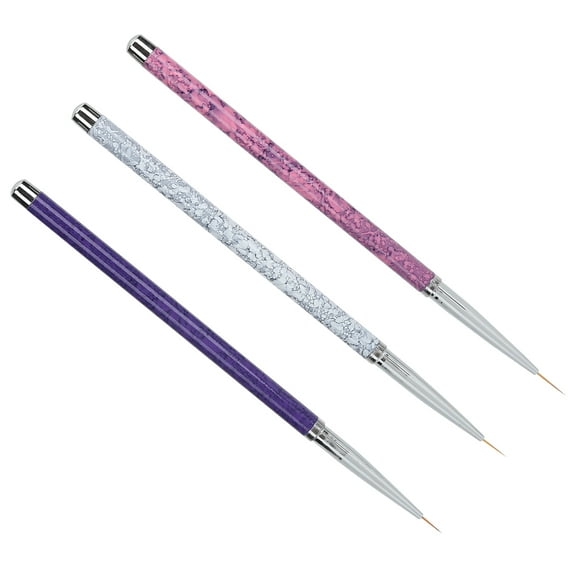 Nail Art Liner, Ergonomic Design Marbling Handle Nail Painting Brush  for Family Professional Nail Salons