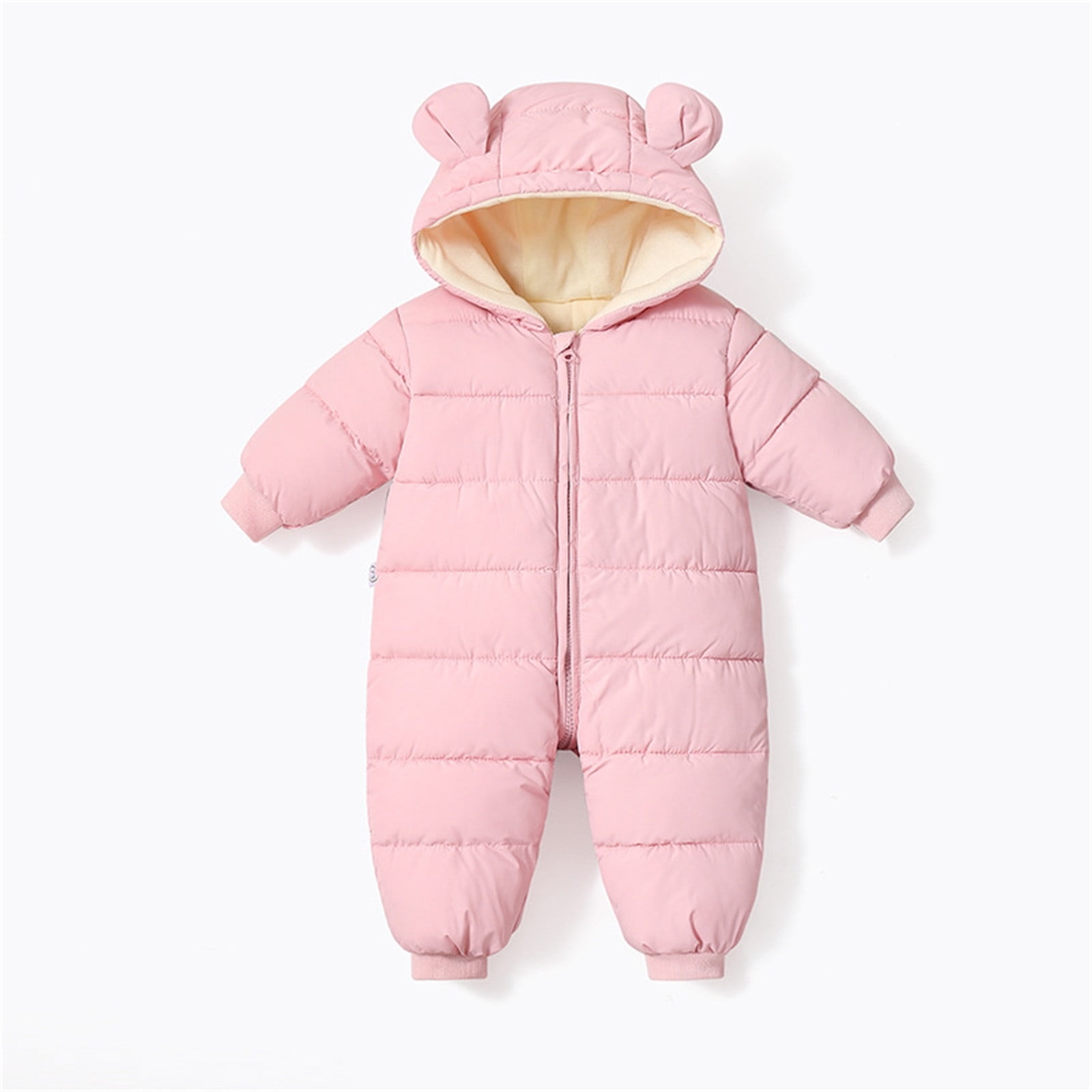 TAIAOJING Baby Girl Boy Snowsuit Warm Hooded Snowsuit Jumpsuit Down Coat Romper Padded Outwear Jacket Snow Wear Winter Clothes 0-3 Months