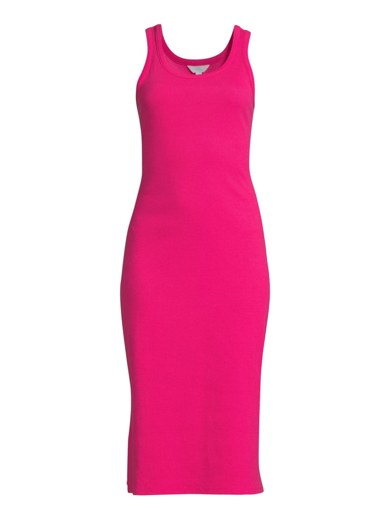 ladies casual knit dresses Artyska Women's Casual Summer Round Neck Midi Ruffled Knit Dress Orange XXL