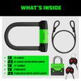 thumbnail image 2 of Rhino USA Bike Lock - Heavy Duty Anti Theft Bicycle U Lock & Padlock for EBike, Motorcycle, Electric Scooter, 2 of 7