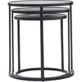 thumbnail image 2 of Renwil Donatella 22x20" Modern Metal Nested Table in Black (Set of 3), 2 of 8