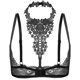thumbnail image 3 of Sujetador transparente de encaje Floral con aros sin forro, Tops con cuello Halter y pecho descubierto, lencería femenina, camisetas sin mangas exóticas, Tops cortos, ropa interior, 3 of 4