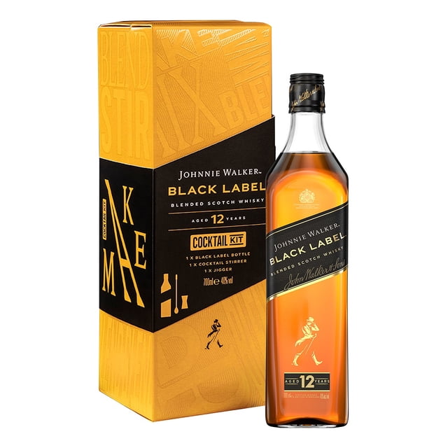 Whisky Johnnie Walker Black Label cocktail kit 750 ml