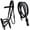 Black, variant on Horse Western Horse Western English Tack Black Leather Bitless Sidepull Bridle Reins 77RT05BK-F
