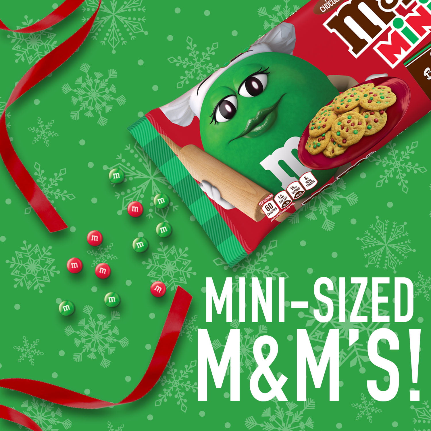 M&M's Holiday Milk Chocolate Christmas Candy Fun Size 11 Ounce Bag