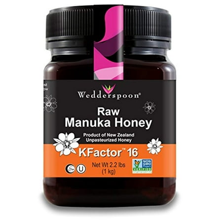 Nz Health Manuka Honey Wedderspoon Raw Premium Manuka Honey KFactor 16, 35.2 Oz, Unpasteurized, New Zealand Honey, Multi-Functional, Non-GMO Superfood ()