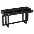 thumbnail image 5 of GZXS Entryway Console Table with Storage, Modern Wooden Hallway Sofa Table w/ 3 Drawers, for Living Room and Foyer, 57"L x 15.7"W x 30.6"H, Black, 5 of 8