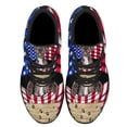 thumbnail image 2 of Pit Bull Dog 4th of July American flag Shoes Sneakers Black Size 7.5, 2 of 7