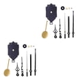 thumbnail image 4 of maskred 11 Pieces Wall Clock Movement Mechanism Replacement Tools Quartz Repair Shaft Black 2Set, 4 of 6