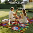 thumbnail image 4 of Abstract Flowers Outdoor Rug for Patio/Deck/Porch, Non-Slip Large Area Rug 5 x 8 Ft, Spring Botanical Floral Leaf Plant Red Indoor Outdoor Rugs Washable Area Rugs, Camping Rug Carpet Runner, 4 of 8