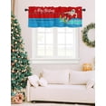 thumbnail image 6 of Senta Claus Surfing Christmas Kitchen Curtain Valance, Window Curtain Valance Rod Pocket, 1 Panel Valances Window Treatment for Living Room Bedroom Bathroom Cafe Xmas Decor (54x18 Merry Chrismas Red), 6 of 6