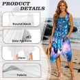 thumbnail image 4 of Yuyamidu Matching Hawaiian Outfits for Couples Mens Hawaiian Shirt Butterfly Shirt Casual Midi Dress for Women Sleeveless Mens Tropical Button Down Shirt Asymmetrical Dress, Size L, 4 of 7