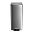 thumbnail image 3 of Soonbuy 8 Gallon Bathroom Step Trash Can, Stainless Steel Foot Pedal Garbage Can with Soft-Close Lid for Kitchen, with Removable Inner Bucket, Silver, 3 of 9