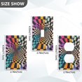 thumbnail image 7 of Yayeee Toggle Light Switch Wall Plate 1-Gang 4.5"x2.7" Home Decorative Outlet Cover, Beige Wavy Plaid, 7 of 7