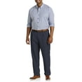 thumbnail image 6 of Oak Hill by DXL Men's Big and Tall Waist-Relaxer Pleated Microfiber Pants- New & Improved Fit, Navy, 46W X 34L, 6 of 8