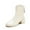 White, variant on Fesfesfes Hidden Heel Zipper Wedge Boots Vintage Calf Boots Women's Faux-Leather Western Flat Boots Calf Boots Women's Flat Boots Womens Boots Knee High 9(42)