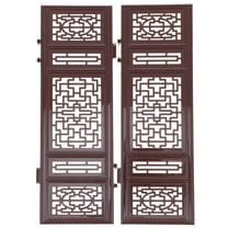 OUNONA Mini Folding Screen Room Divider Wooden Panel Traditional Chinese Style Decorative Furniture Partition