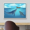 thumbnail image 3 of wall26 Framed Canvas Print Wall Art Trout Fish on Granite Background Marine Life Animals Digital Art Realism Nautical Scenic Colorful Ultra for Living Room, Bedroom, Office - 24"x36" White, 3 of 5