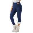 thumbnail image 4 of TEMOFON Women Winter Warm Thick Leggings Fleece Lined Stretchy Soft Thermal Sherpa Pants High Waist Tights, 4 of 9