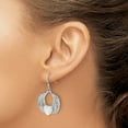 thumbnail image 4 of 925 Sterling Silver Rhodium Plated Polished Simulated Mother of Pearl Winged Love Heart Earrings Measures 37.3x22.7mm Wi, 4 of 6