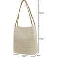 thumbnail image 5 of Kukuzhu Women Straw Shoulder Bag Bucket Bag Beach Hobo Handbag Top Handle Satchel Purse for Summer, 5 of 6