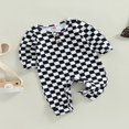 thumbnail image 3 of Combinaison d'Automne pour Bébés Garçons Filles Manches Longues Col Boutonné à Damier, 3 of 7