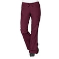 thumbnail image 3 of Maevn Core Women's Y-Neck Mock Wrap Top & Flare Leg Pant Scrub Set, 3 of 5