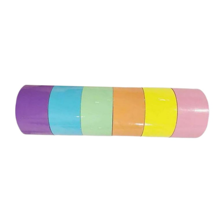 6 Pieces Funny Ball Masking Tape Candy Color Tape for Adults Kids Party  Supplies , 4.8cm 