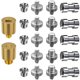 thumbnail image 1 of Paquete de 22 tornillos roscados de 1/4" a 3/8" cabeza de trípode Tornillos de cabeza esférica de 1/4" a 1/4" con herrajes de acero inoxidable para tornillos de cámara, trípode, monopié, etc. Kuyhfg Bienvenido a Kuyhfg, 1 of 5
