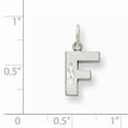 thumbnail image 2 of Beautiful 14K White Gold Solid Satin Diamond-cut Initial F Charm, 2 of 2