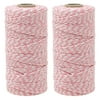 Just Artifacts ECO Bakers Twine 110yd 12Ply Striped Light Pink (2-Pack)