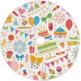 thumbnail image 1 of FMSHPON Happy Birthday Party Fireworks Xmas Christmas Tree Skirt Stand Mat for Holiday Party Decoration Indoor Outdoor 36 inches, 1 of 6