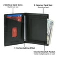thumbnail image 2 of Alpine Swiss Men RFID Leather Wallet Slim Front Pocket Wallet Business Card Case, 2 of 6