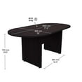 thumbnail image 4 of Inval 71" Race Track Oval Conference Table in Espresso, 4 of 5
