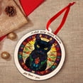 thumbnail image 5 of Black Cat Sunset Stained Glass Suncatcher Ornament – Holiday Ornament with Text for Loved Ones, Family & Friends, Christmas 2025 Decoration, 5 of 6