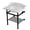 Marble White / Matte Black, variant on Kingston Brass LMS3030MBSQB1 Pemberton 30" Carrara Marble Console Sink with Brass Legs and Shelf (8-Inch, 3-Hole), Carrara Marble White/Polished Chrome