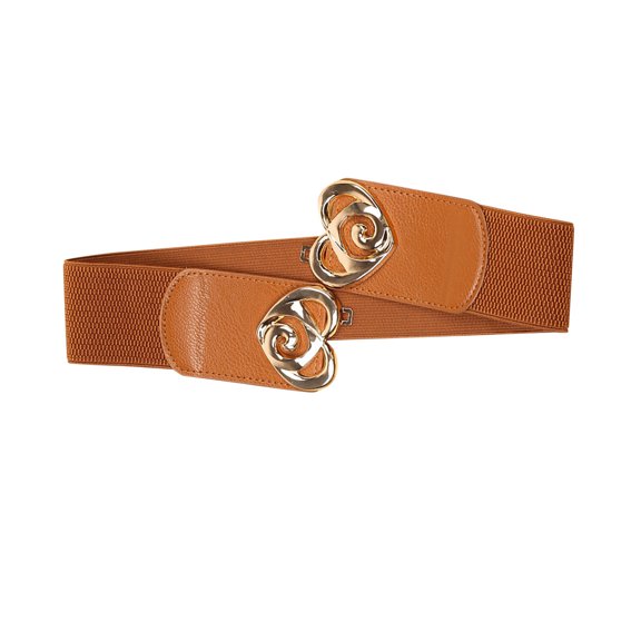 Yanyanz Belts for Women, Ladies Fashion Atmosphere Wide Belt Decorative Elastic Girdle Versatile Waist Belt, Fashion Belts Khaki One Size