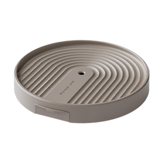 Bandeja de drenaje incorporada para macetas, platillo para plantas, para balcón, patio, sala de estar Marrón 10 pulgadas