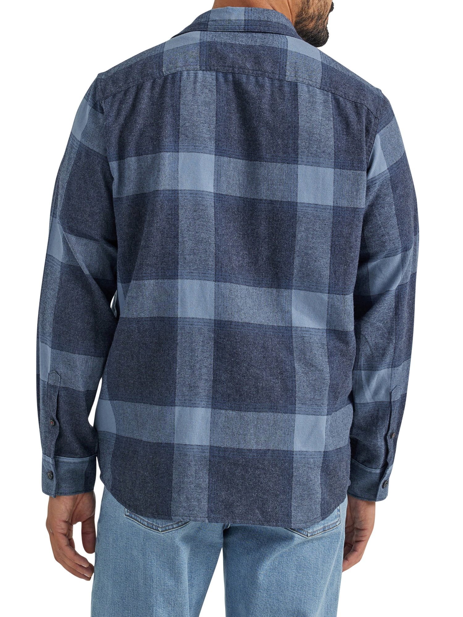Wrangler® Men's and Big Men's Relaxed Fit Long Sleeve Flannel, Size S-5XL