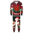 thumbnail image 7 of Odeerbi Christmas Onesie Pajamas for Family Holiday Sleep Jumpsuit Long Sleeve Family Christmas Pajamas Matching Sets Dad Printed Loungewear Jumpsuit Sleepwear Xmas PJs Set Red, 7 of 7