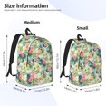 thumbnail image 3 of Naloa Tropical Flowers Canvas Backpack for Men Women Rucksack Casual Travel Daypack College Tote Satchel Bookbag for Teens-Small, 3 of 7