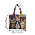 thumbnail image 3 of Playful Kittens Quilted Tote Bag - Handcrafted Patchwork Cat Tote, Durable & Stylish, Ideal for Cat Lovers, Daily Use, 3 of 6